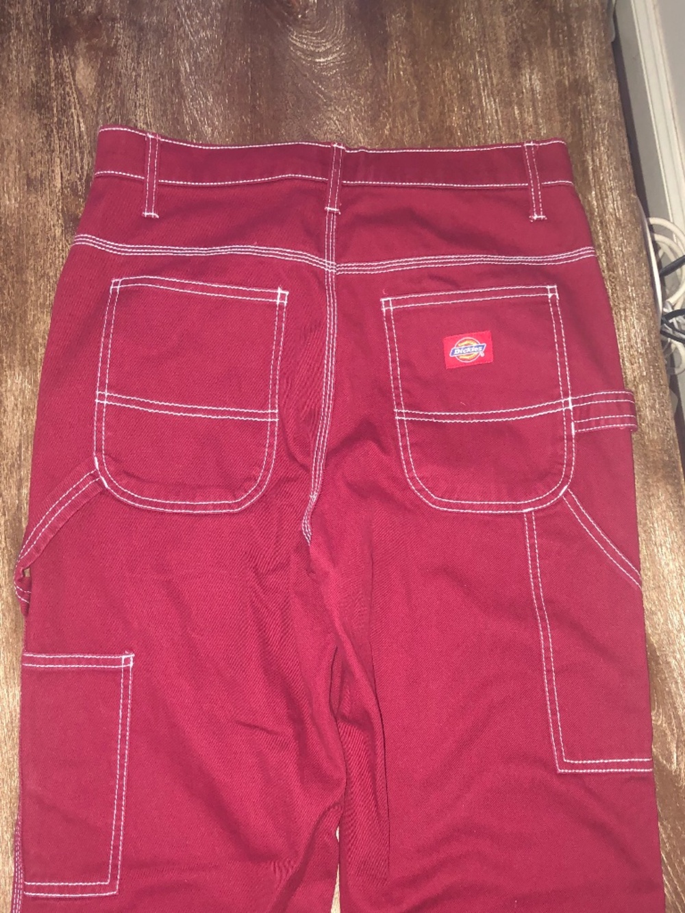 Dickies Women's High Waisted Red Carpenter Pant - Picture 4 of 6